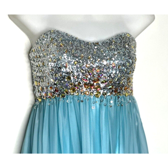 Cache Vintage SLong Dress Gown Sequined Fairy Bohoh Victorian Empyre Babydoll ~6 - Picture 3 of 8